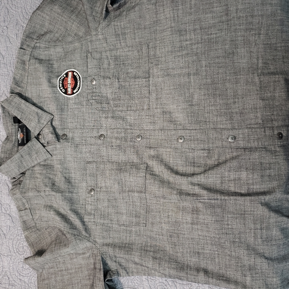 Mens original harley davidson button down shirt XL new